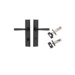 12880KPRIV60 - Copenhagen Lever - Chamfered Backplate Privacy Kit with Privacy Turn - Matt Black - Privacy