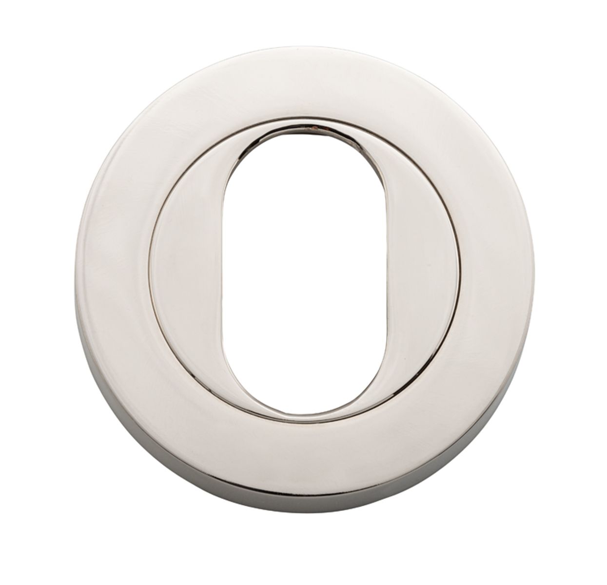 20068 - Oval Escutcheon -  Round - Polished Nickel