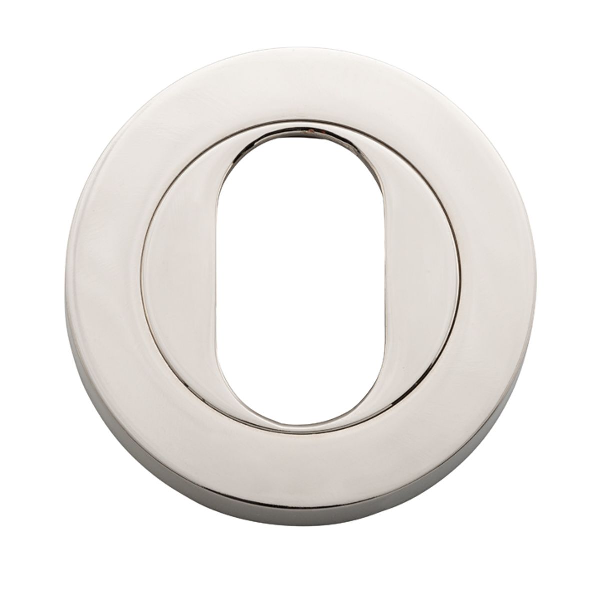 20068 - Oval Escutcheon -  Round - Polished Nickel