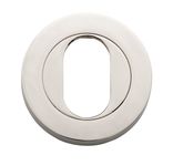 20068 - Oval Escutcheon -  Round - Polished Nickel
