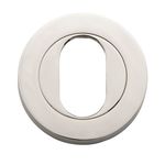 20068 - Oval Escutcheon -  Round - Polished Nickel