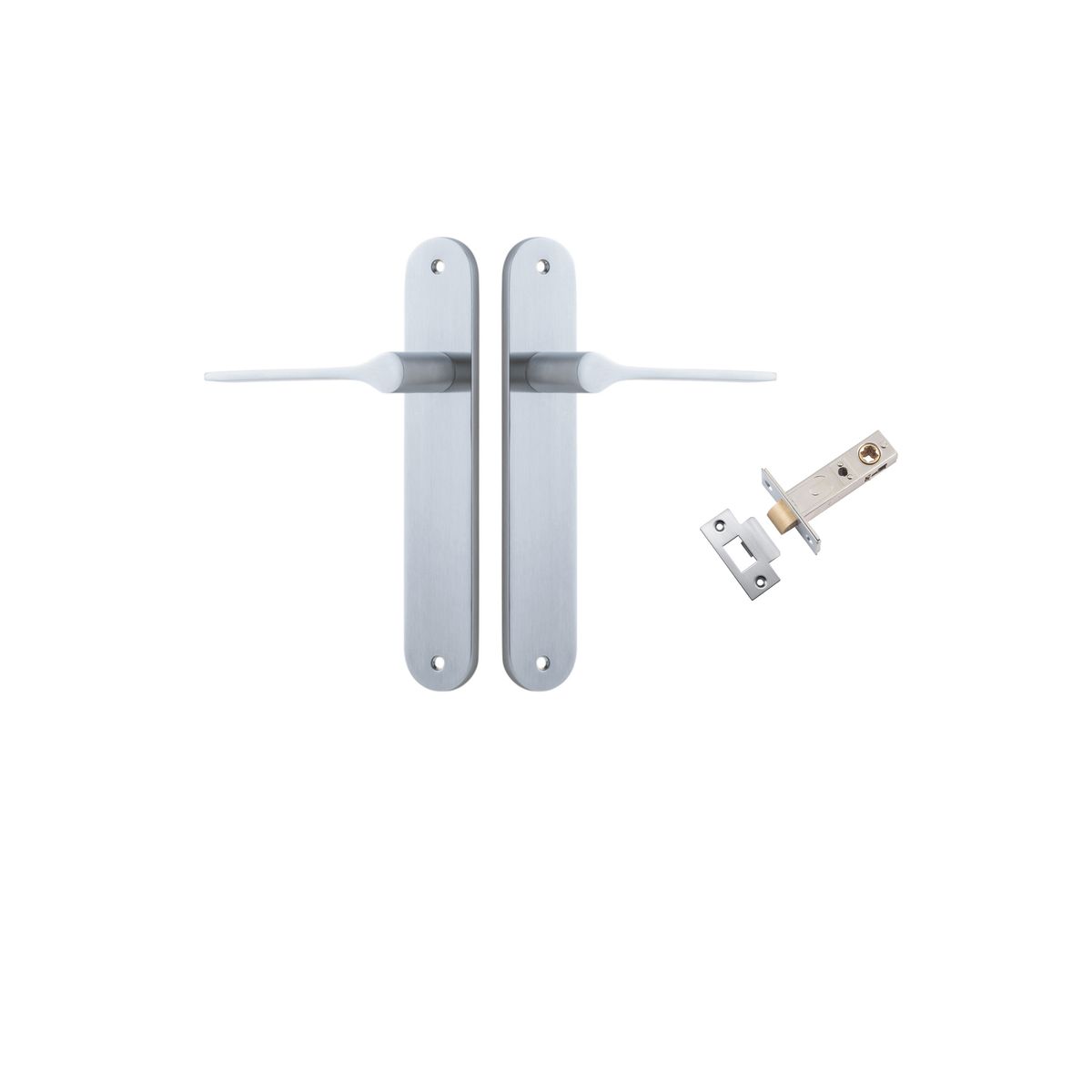 12270KPASS60 - Como Lever - Oval Backplate Passage Kit - Brushed Chrome - Passage