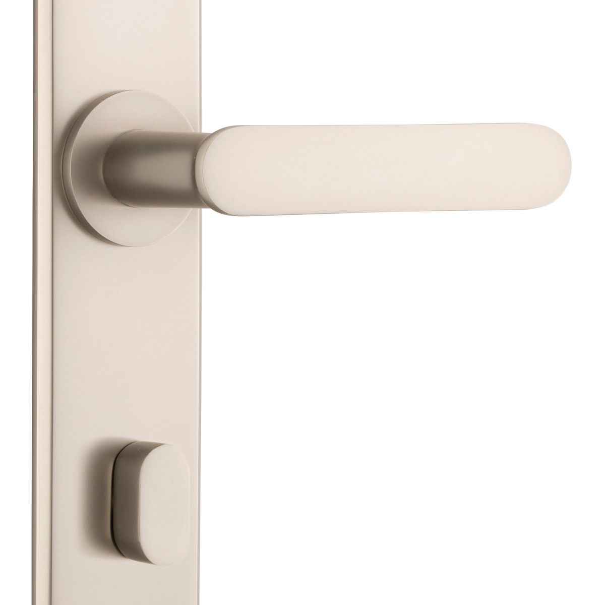 14784P85 - Bronte Lever - Chamfered Backplate - Satin Nickel - Privacy