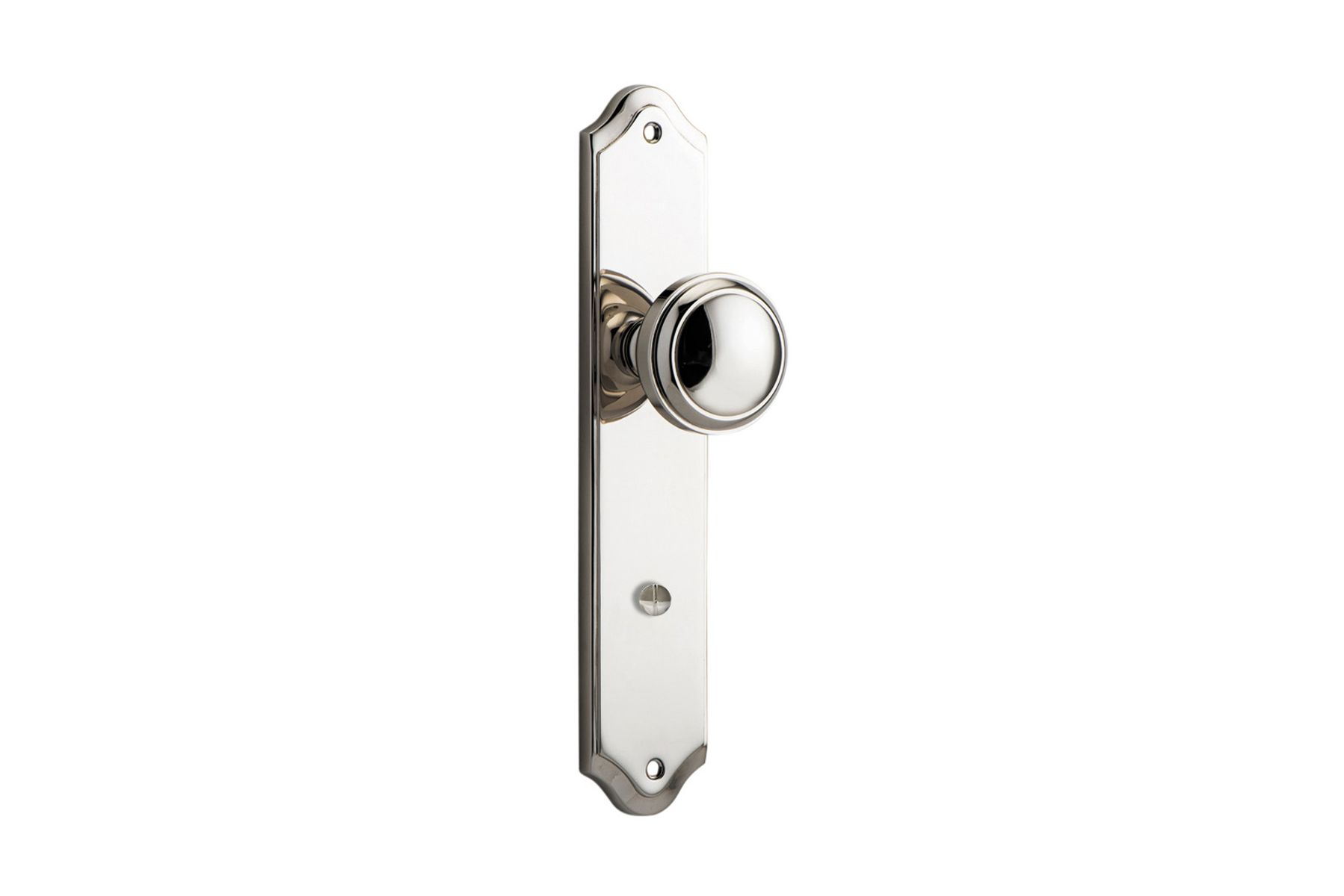 14326P85 - Paddington Knob - Shouldered Backplate - Polished Nickel - Privacy