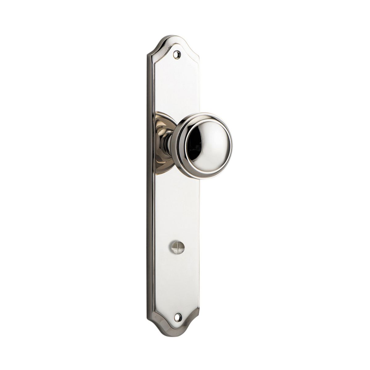 14326P85 - Paddington Knob - Shouldered Backplate - Polished Nickel - Privacy
