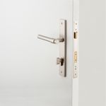 14896KENTR60KT - Helsinki Lever - Rectangular Backplate Entrance Kit with High Security Lock - Satin Nickel - Entrance