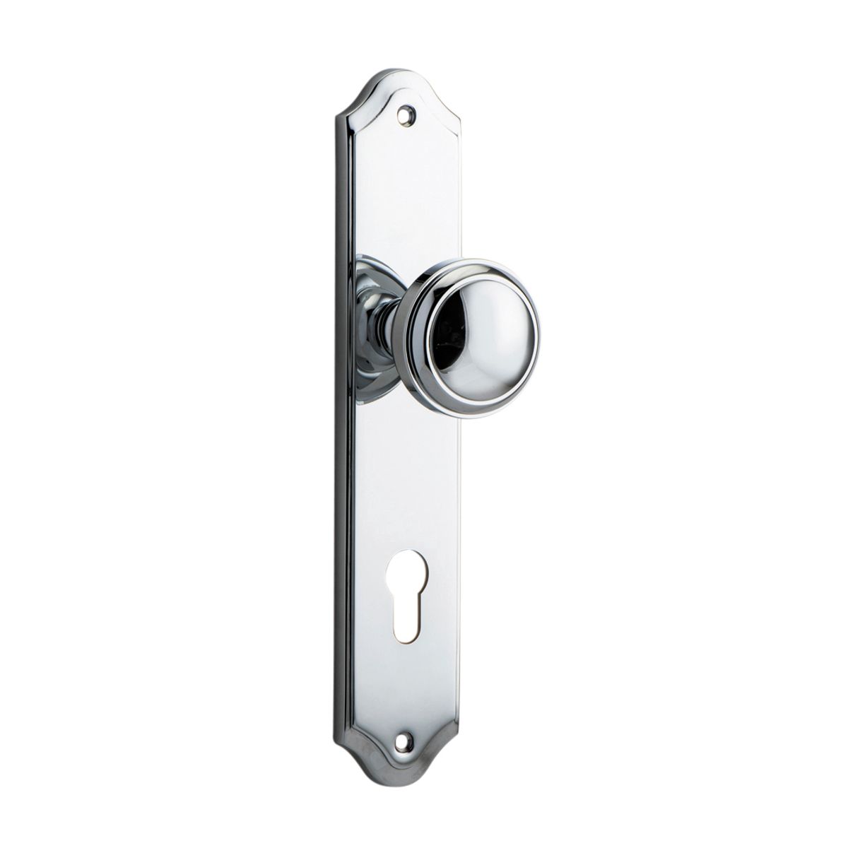 11826E85 - Paddington Knob - Shouldered Backplate - Polished Chrome - Entrance