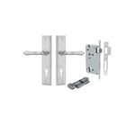 12236KENTR60KT - Sarlat Lever - Stepped Backplate Entrance Kit with High Security Lock - Brushed Chrome - Entrance