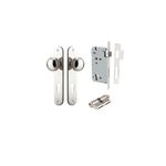 14332KENTR60KK - Paddington Knob - Oval Backplate Entrance Kit with High Security Lock - Polished Nickel - Entrance
