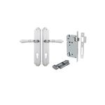 12212KENTR60KT - Sarlat Lever - Shouldered Backplate Entrance Kit with High Security Lock - Brushed Chrome - Entrance