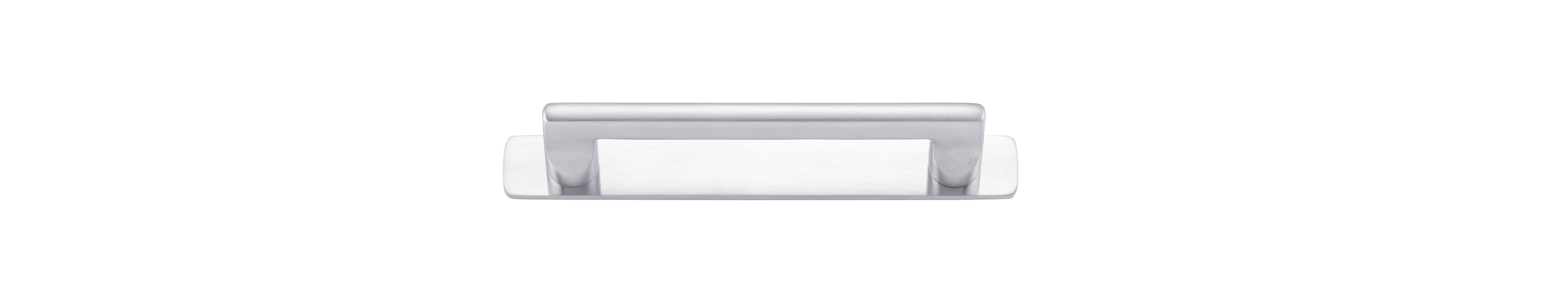 20885B - Baltimore Cabinet Pull with Backplate - CTC128mm - Brushed Chrome