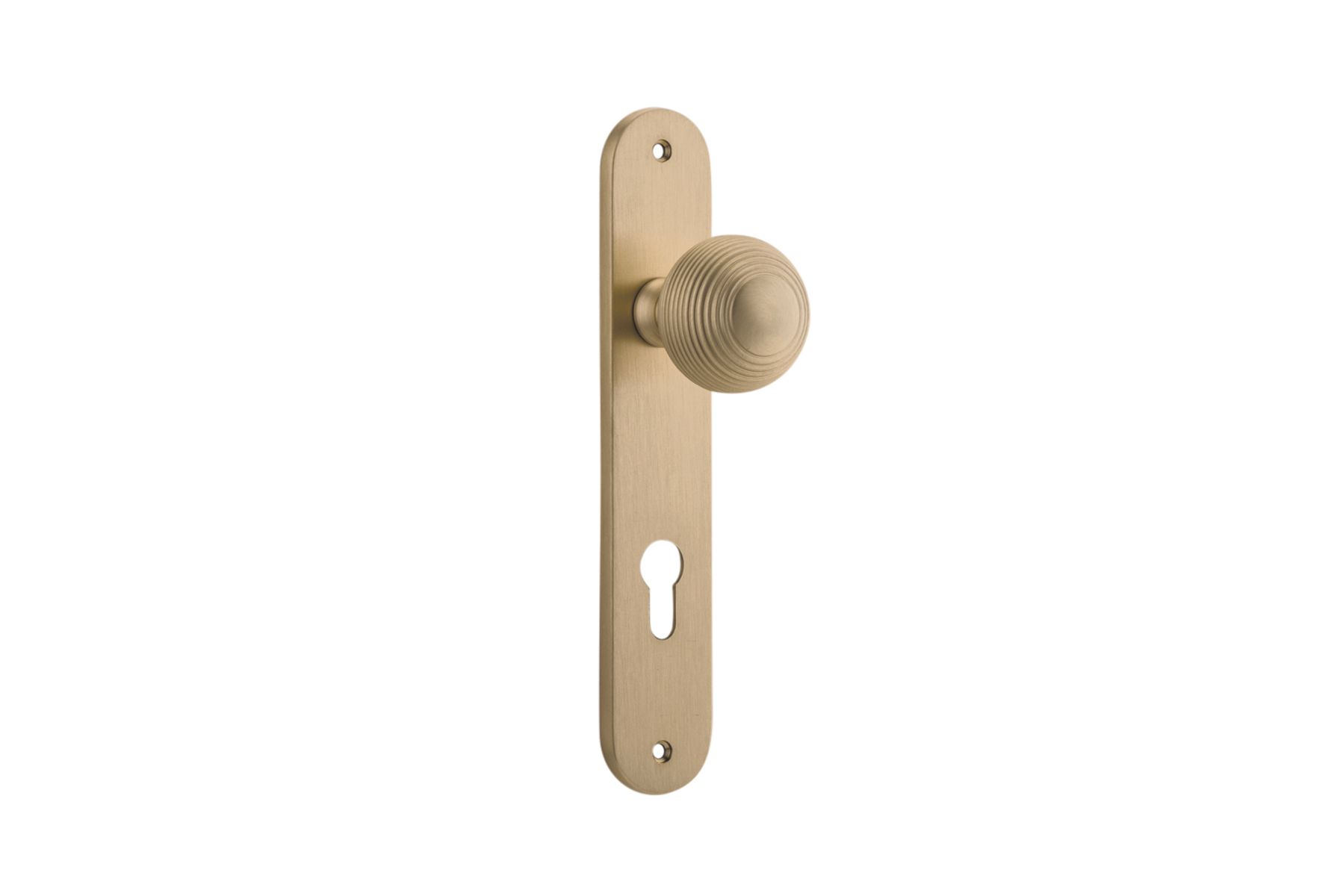 15336E85 - Guildford Knob - Oval Backplate - Brushed Brass - Entrance
