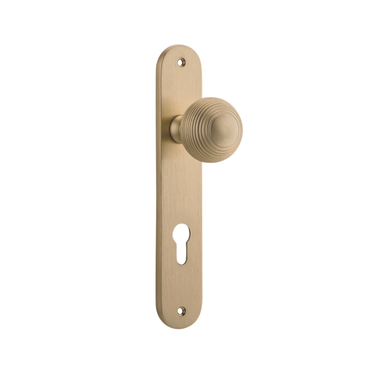 15336E85 - Guildford Knob - Oval Backplate - Brushed Brass - Entrance