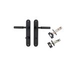 12766KPRIV60 - Berlin Lever - Oval Backplate Privacy Kit - Matt Black - Privacy