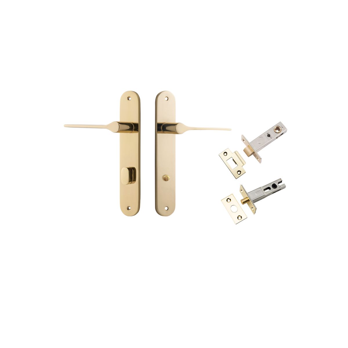 10270KPRIV60 - Como Lever - Oval Backplate Privacy Kit - Polished Brass - Privacy