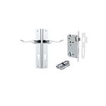 11920KENTR60KK - Stirling Lever - Rectangular Backplate Entrance Kit with High Security Lock - Polished Chrome - Entrance