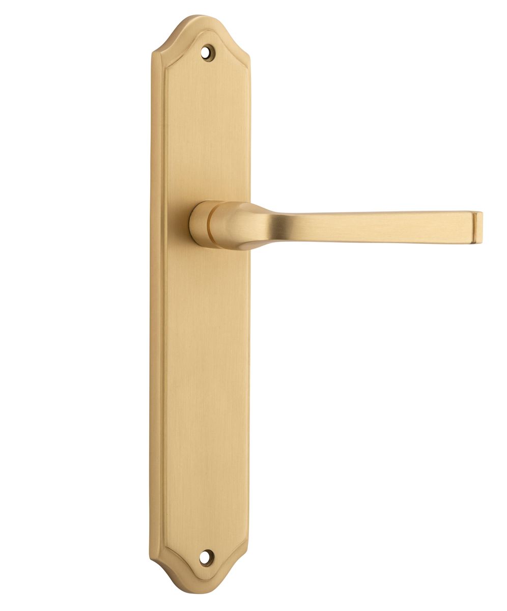 15220 - Annecy Lever - Shouldered Backplate - Brushed Brass - Passage