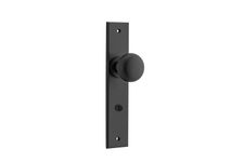 12946P85 - Cambridge Knob - Chamfered Backplate - Matt Black - Privacy
