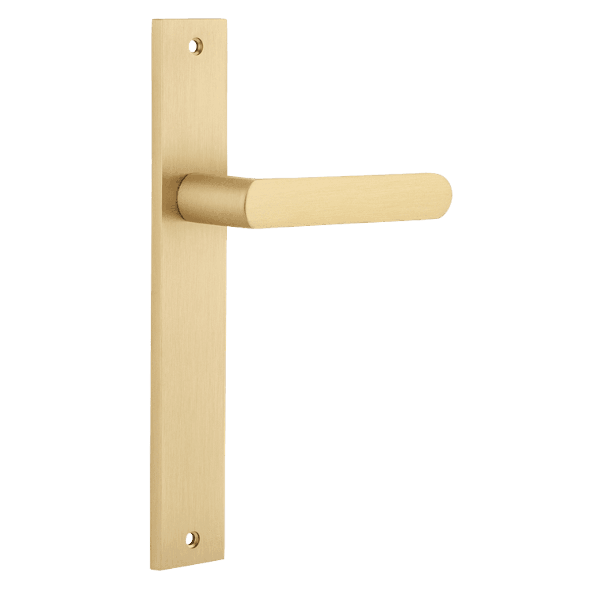15360 - Osaka Lever - Rectangular Backplate - Brushed Brass - Passage