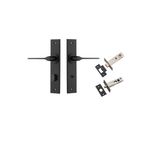 12758KPRIV60 - Como Lever - Chamfered Backplate Privacy Kit - Matt Black - Privacy