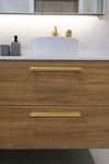 21026B - Helsinki Cabinet Pull with Backplate - CTC256mm - Brushed Brass