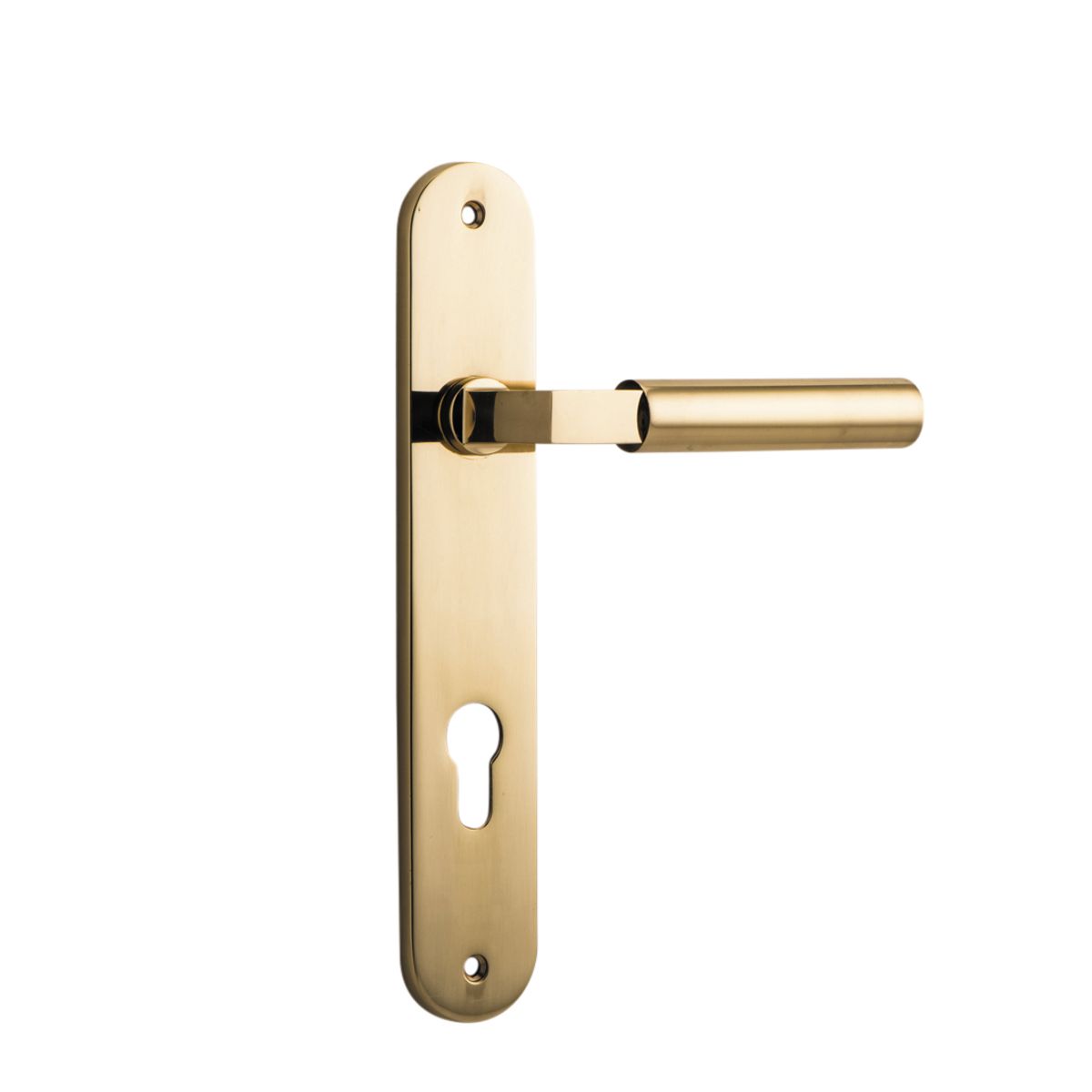 10266E85 - Berlin Lever - Oval Backplate - Polished Brass - Entrance