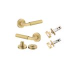 16272KPRIV60 - Berlin Lever - Round Rose Privacy Kit - Brushed Gold PVD - Privacy