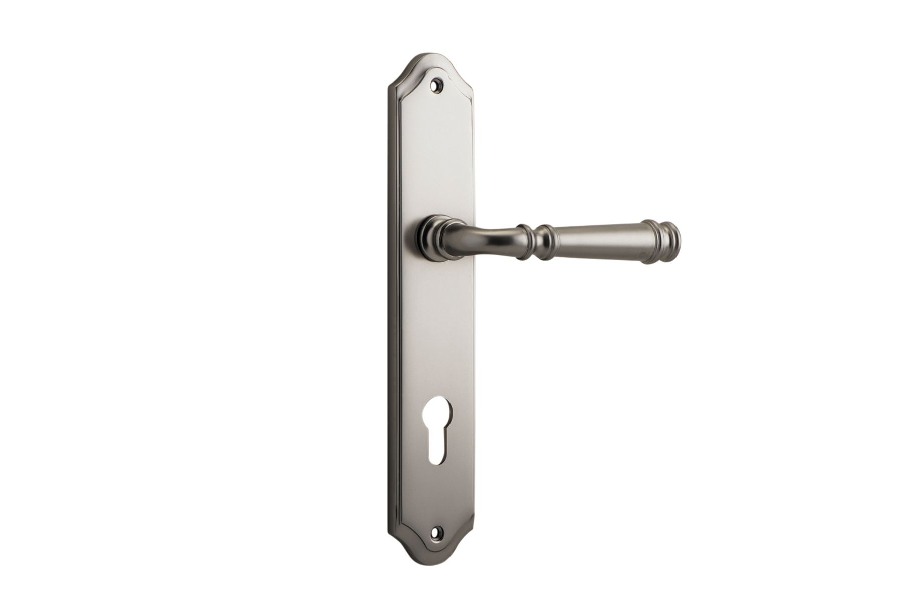 14718E85 - Verona Lever - Shouldered Backplate - Satin Nickel - Entrance