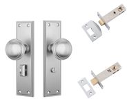Milton Door Knob - Long Backplate Privacy Set
