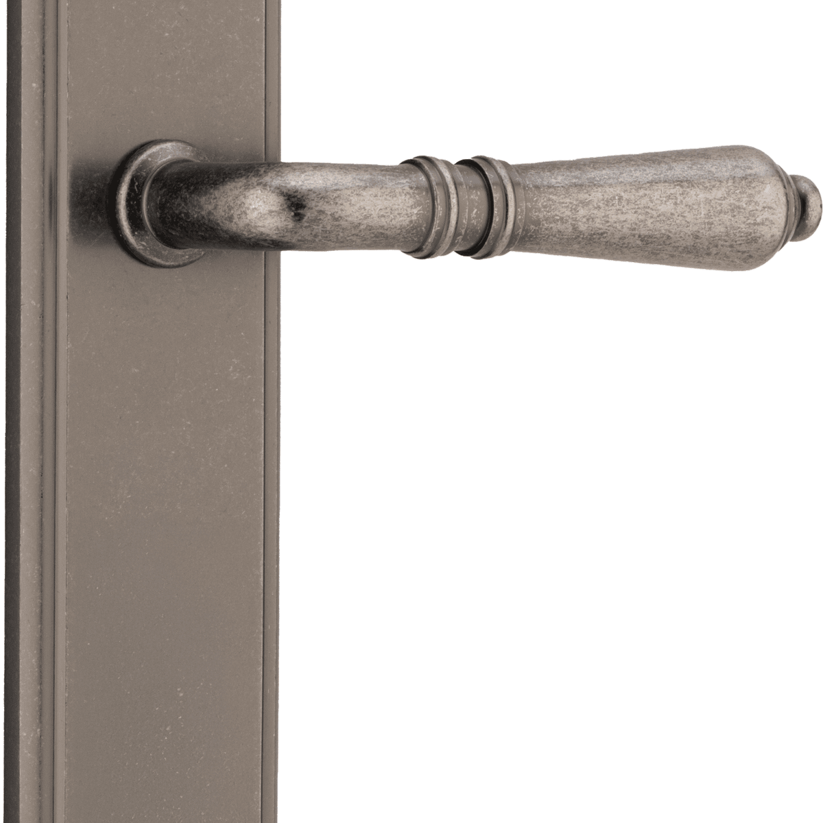 13736 - Sarlat Lever - Stepped Backplate - Distressed Nickel - Passage