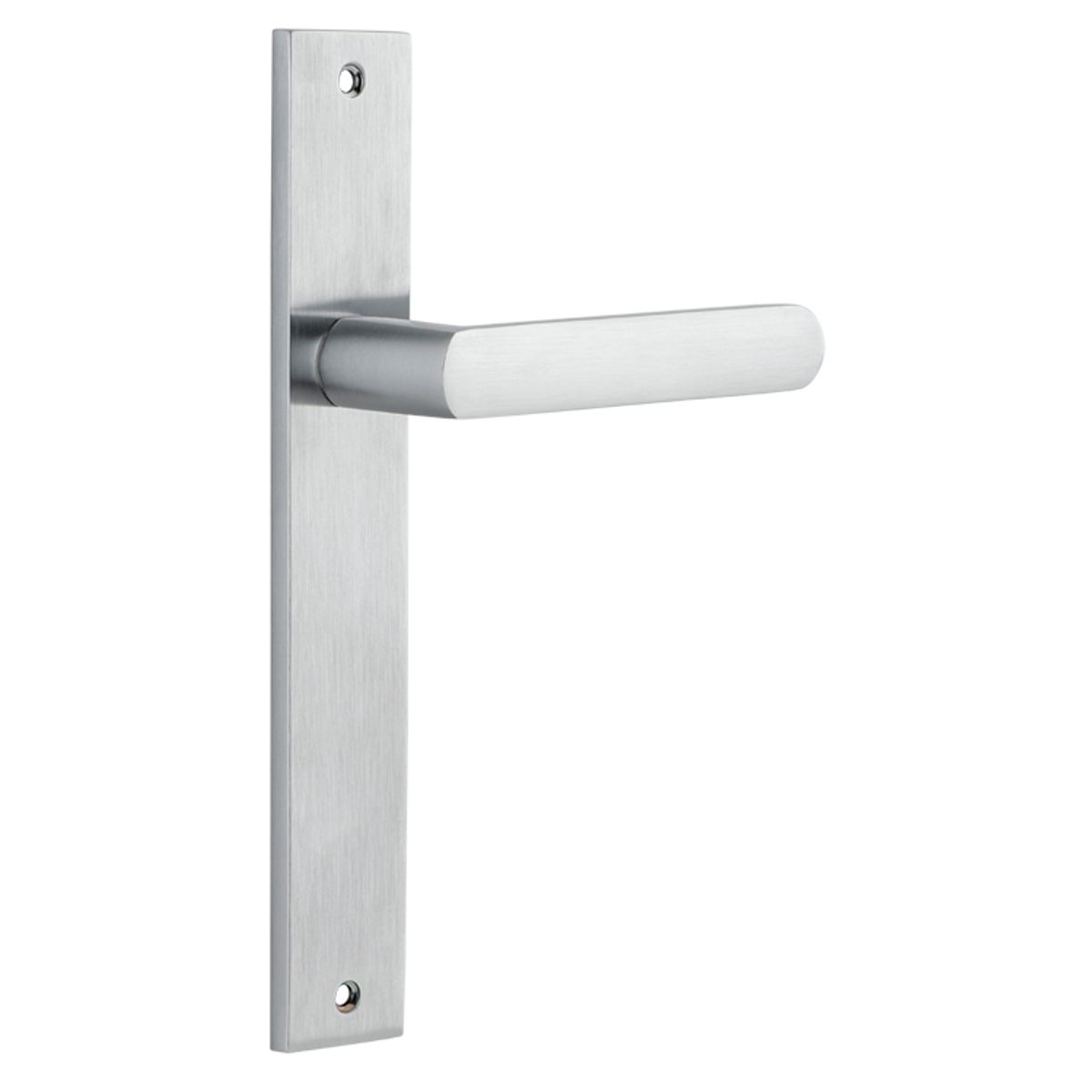 12360 - Osaka Lever - Rectangular Backplate - Brushed Chrome - Passage