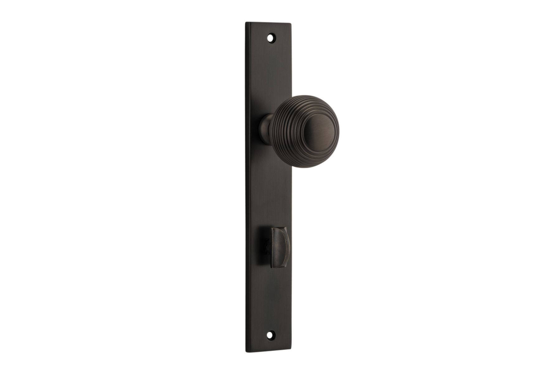 10824P85 - Guildford Knob - Rectangular Backplate - Signature Brass - Privacy