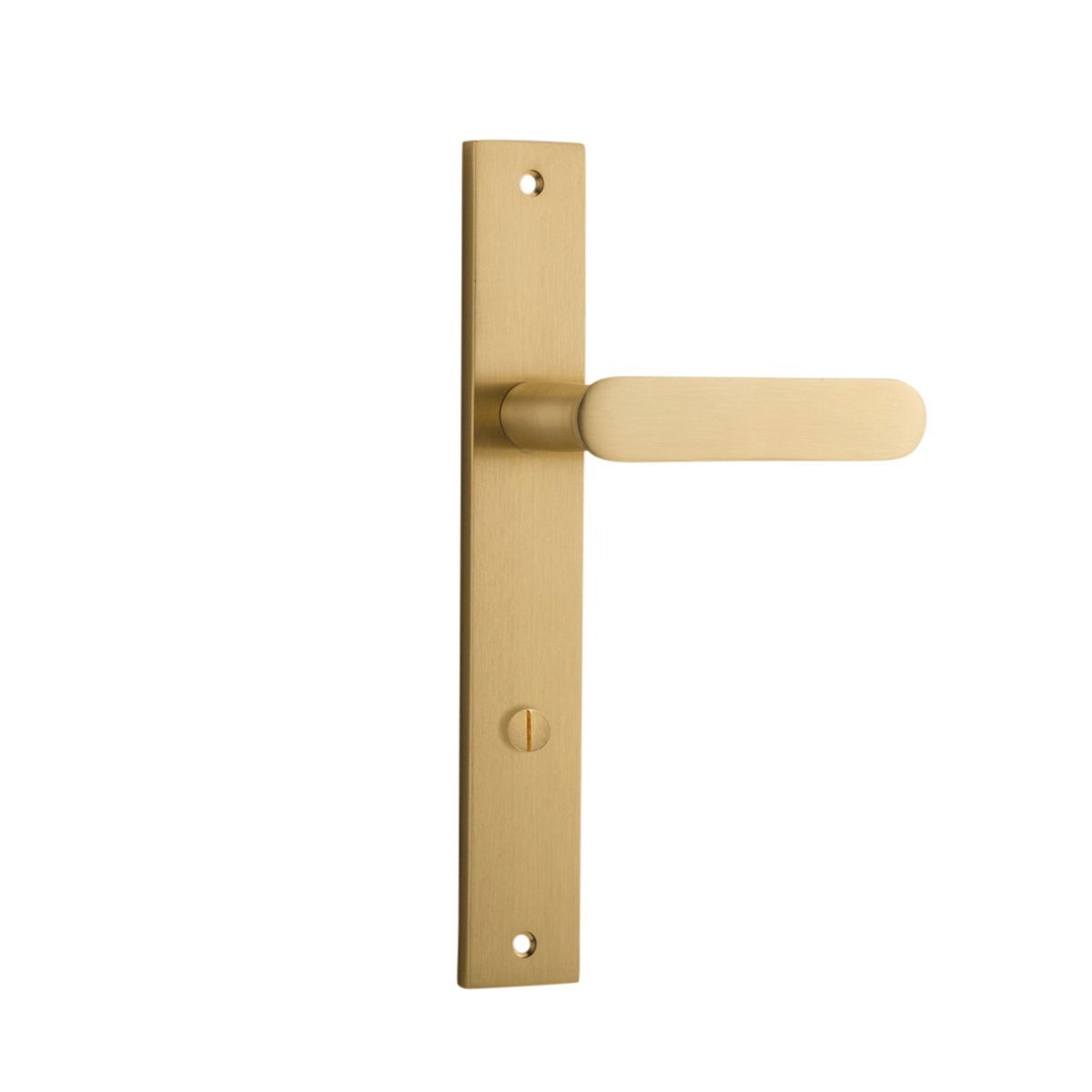 15248P85 - Bronte Lever - Rectangular Backplate - Brushed Brass - Privacy