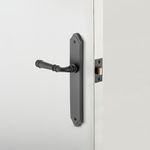 12718 - Verona Lever - Shouldered Backplate - Matt Black - Passage