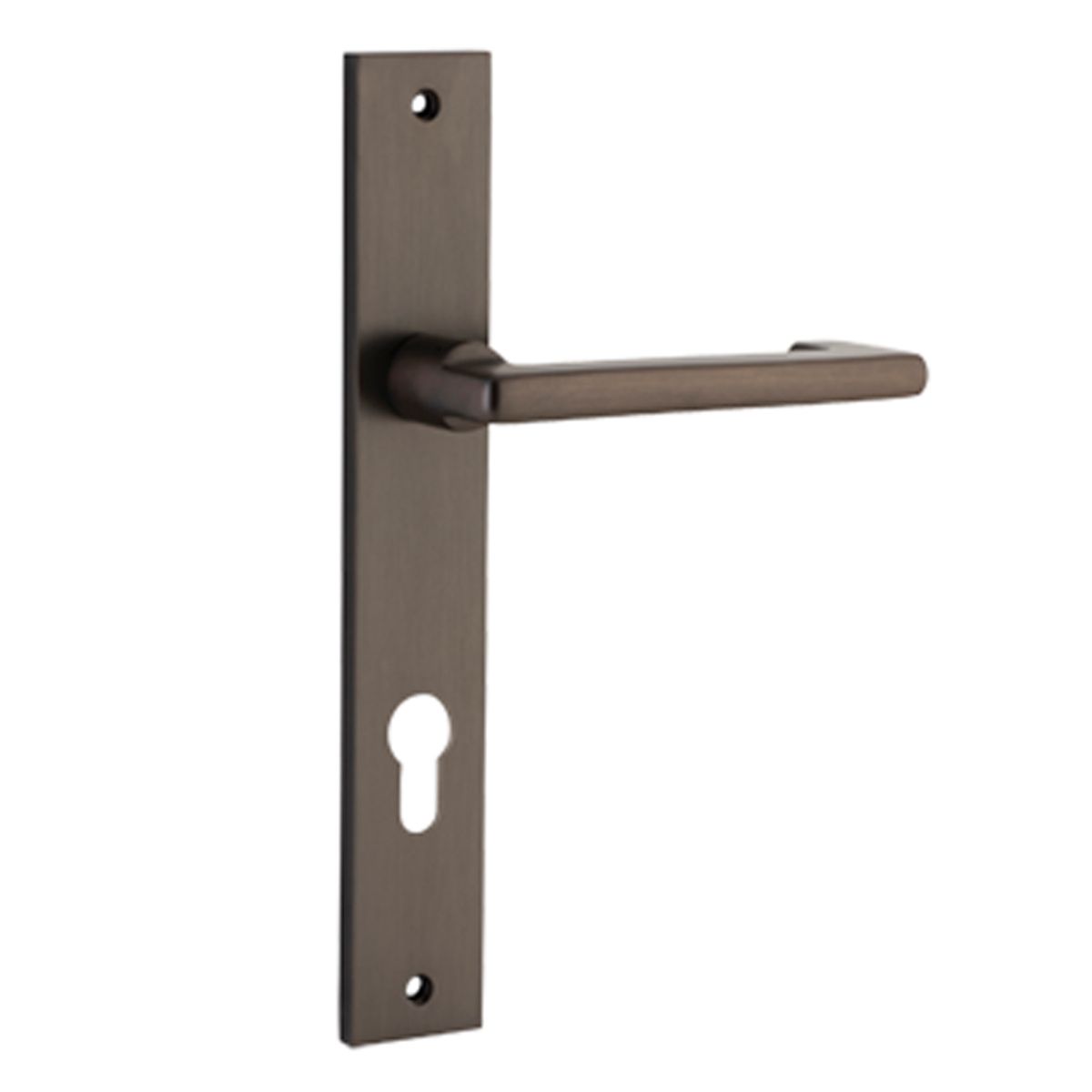 10848E85 - Baltimore Return Lever - Rectangular Backplate - Signature Brass - Entrance