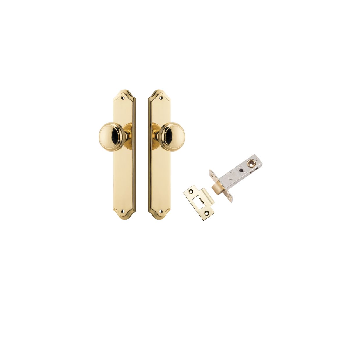 10326KPASS60 - Paddington Knob - Shouldered Backplate Passage Kit - Polished Brass - Passage