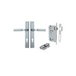 12250KENTR60KK - Berlin Lever - Rectangular Backplate Entrance Kit with High Security Lock - Brushed Chrome - Entrance