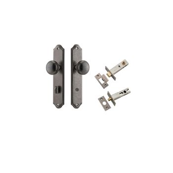 Paddington Knob - Shouldered Backplate Privacy Kit with Privacy Turn