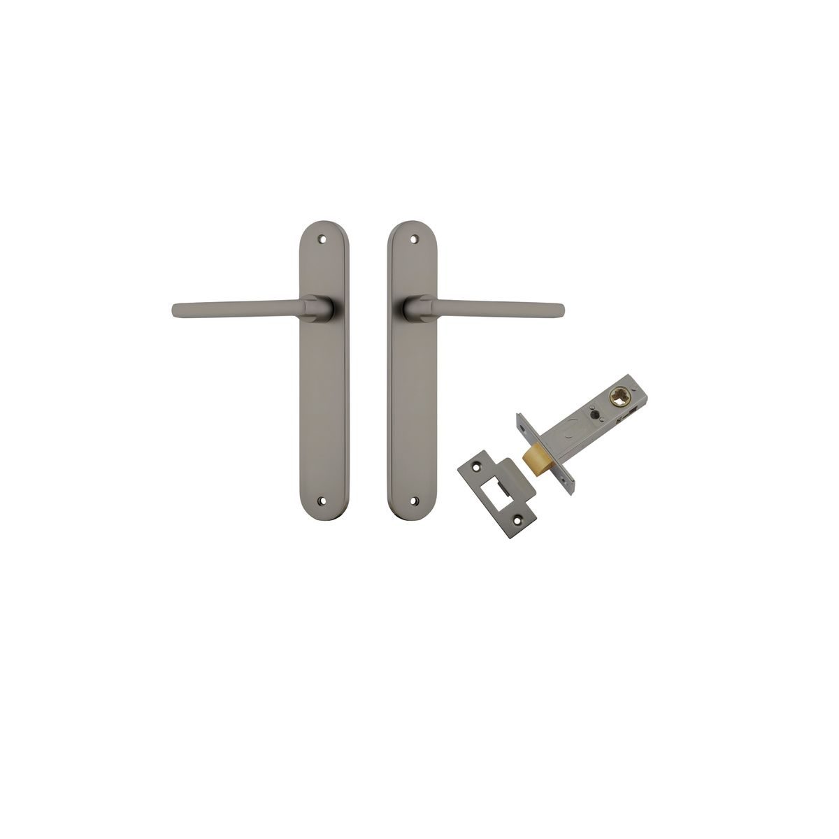 16726KPASS60 - Baltimore Lever - Oval Backplate Passage Kit - Graphite PVD - Passage