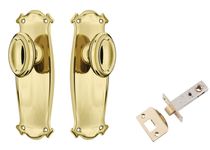Bungalow Door Knob - Long Backplate Passage Set