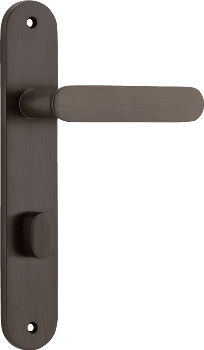 10764P85 - Bronte Lever - Oval Backplate - Signature Brass - Privacy
