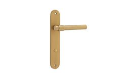 15400P85 - Helsinki Lever - Oval Backplate - Brushed Brass - Privacy