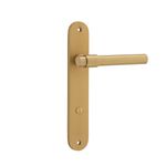 15400P85 - Helsinki Lever - Oval Backplate - Brushed Brass - Privacy