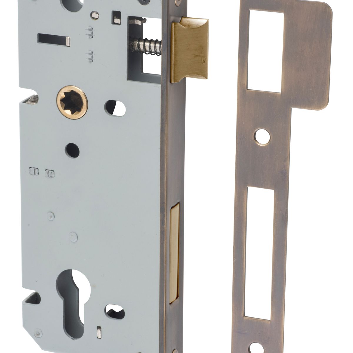6034 - 85mm Euro Mortice Locks - 45mm Backset - Signature Brass