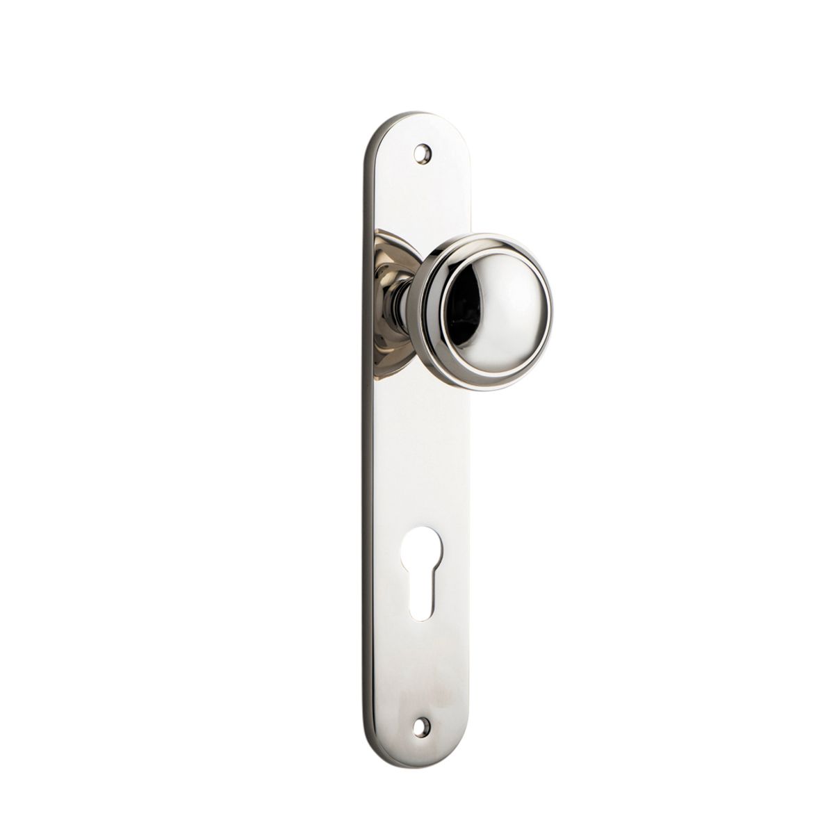 14332E85 - Paddington Knob - Oval Backplate - Polished Nickel - Entrance