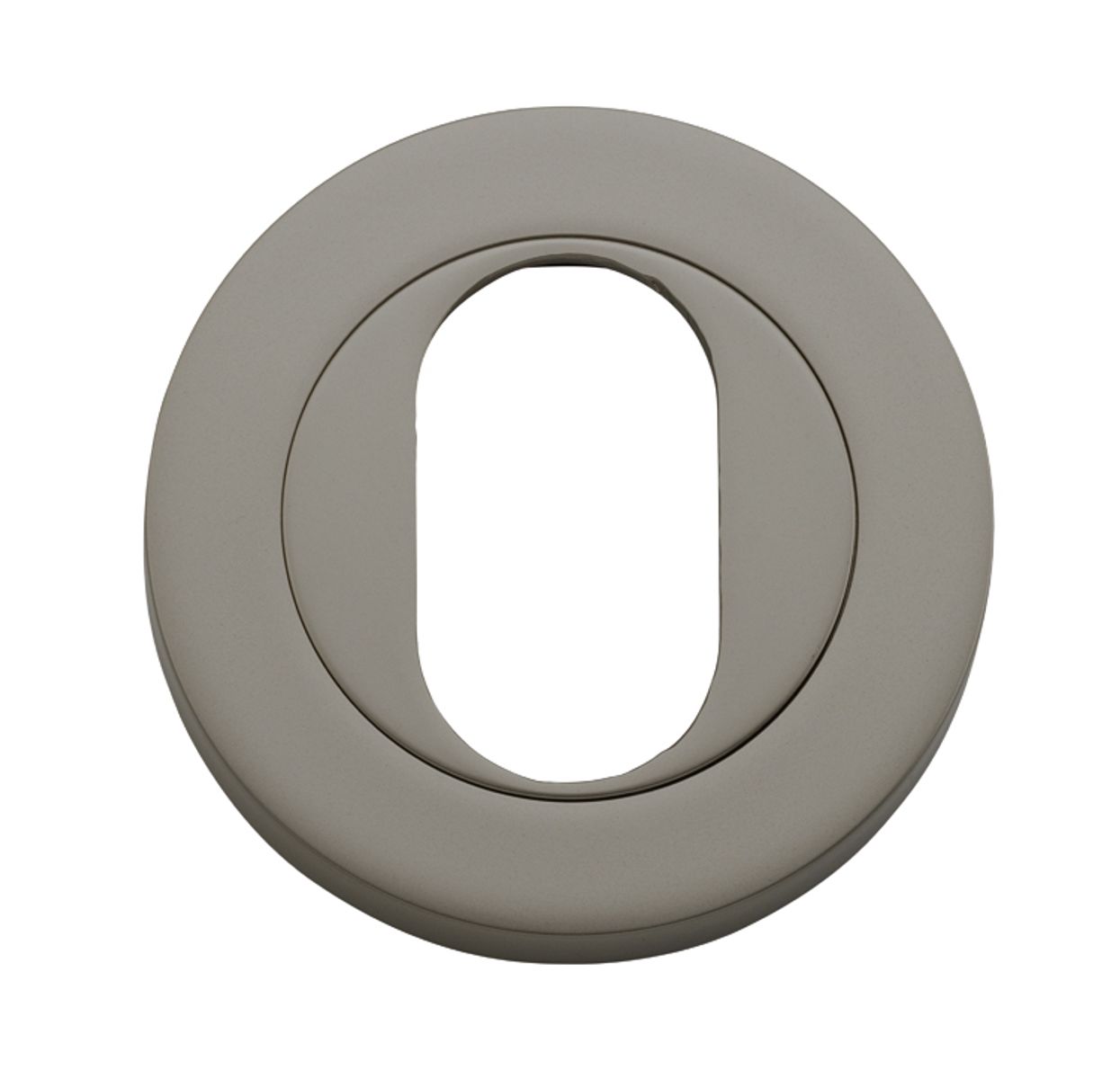 17253 - Oval Escutcheon -  Round - Graphite PVD