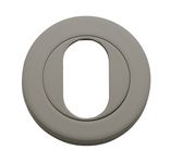17253 - Oval Escutcheon -  Round - Graphite PVD