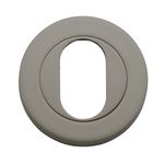 17253 - Oval Escutcheon -  Round - Graphite PVD