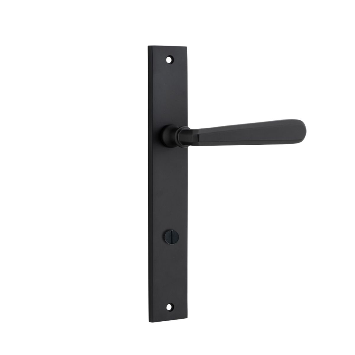 12872P85 - Copenhagen Lever - Rectangular Backplate - Matt Black - Privacy