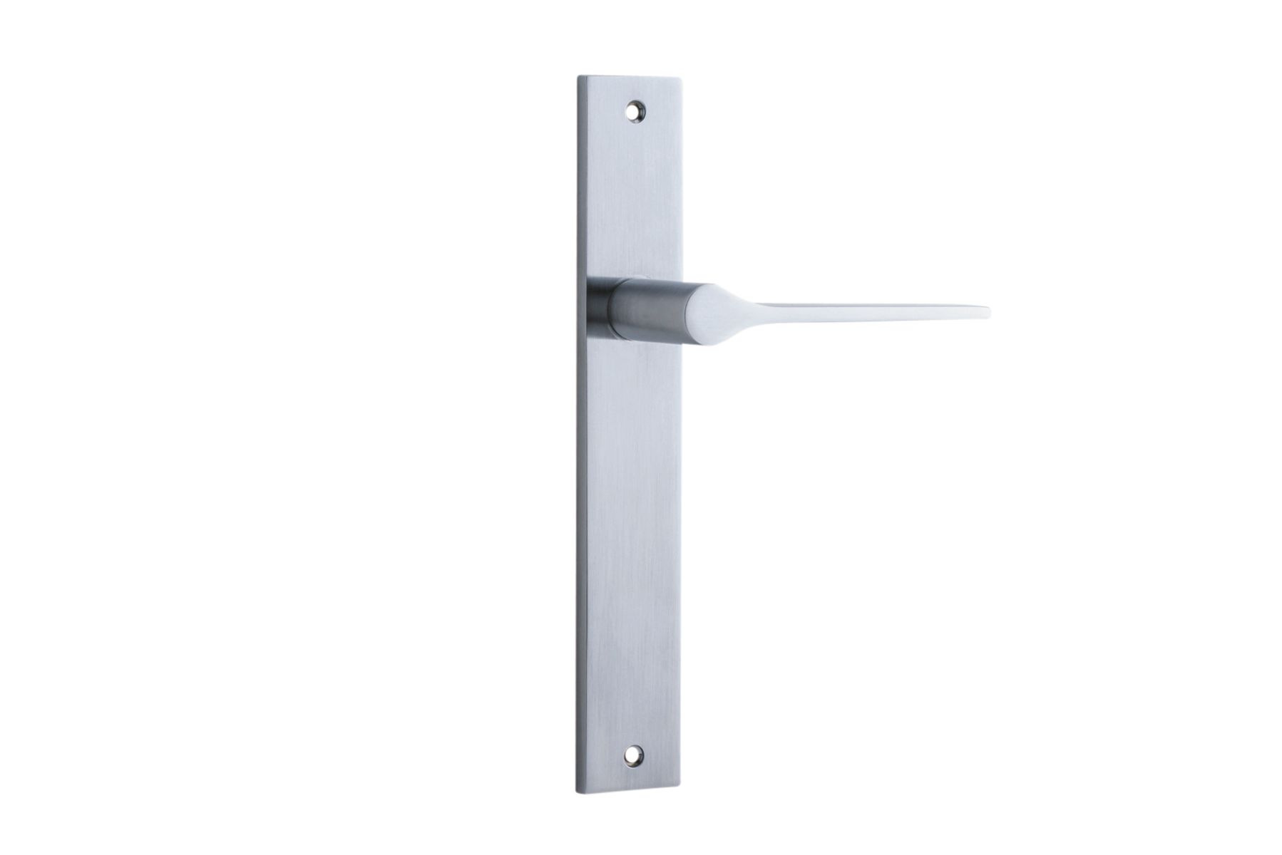 12254 - Como Lever - Rectangular Backplate - Brushed Chrome - Passage